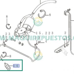 Sensor del cilindro de trilla, sensor ventilador de grano  / ventilador de grano NEW HOLLAND TC5070
